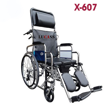 Xe Lăn Tay Đa Năng Lucass X-607(thắng tay, 2 chống lật, vành tăm)