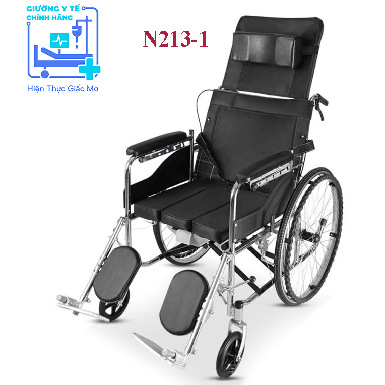 Xe Lăn Tay có Bô Vệ Sinh Ngồi và Nằm NIKITA N213-1
